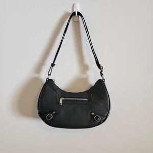 black mini moto cagole bag city biker hobo shoulder crossbody adjustible